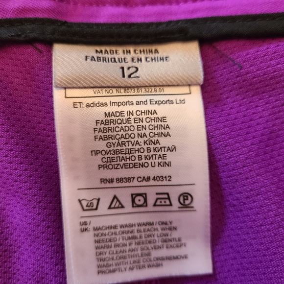 Adidas Climacool Purple Lined Athletic Skirt in Size 12 - Picture 3 of 8